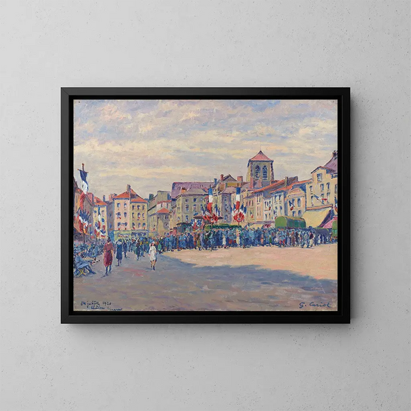 Feest van 14 juli 1920 in Châlons-sur-Marne - Gustave Cariot — ingelijst kunstwerk aan de muur