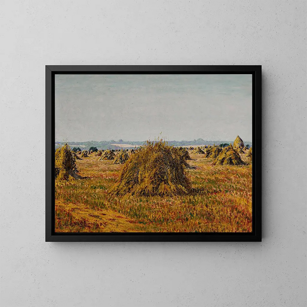 Gerbes de blé à Prigny - Gustave Cariot — ingelijst kunstwerk aan de muur