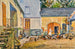 La cour Müller Frieda et ses poules - Gustave Cariot — weergave van het kunstwerk