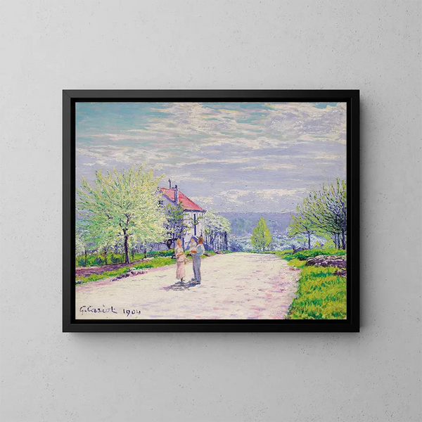La famille - Gustave Cariot — ingelijst kunstwerk aan de muur