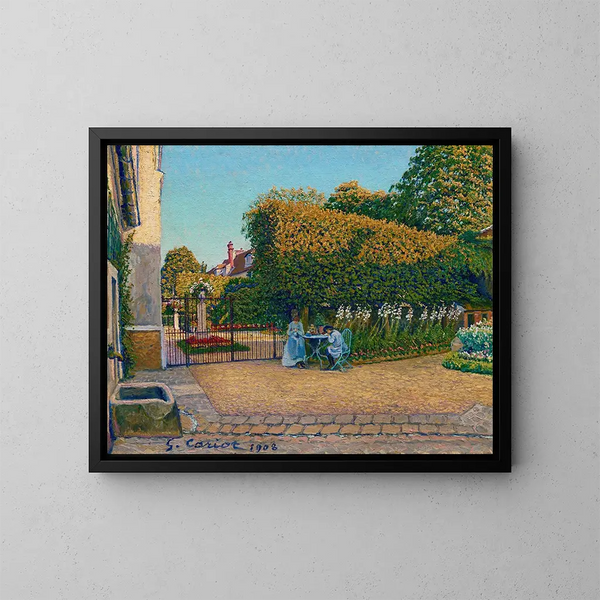Het Tuin - Gustave Cariot — ingelijst kunstwerk aan de muur