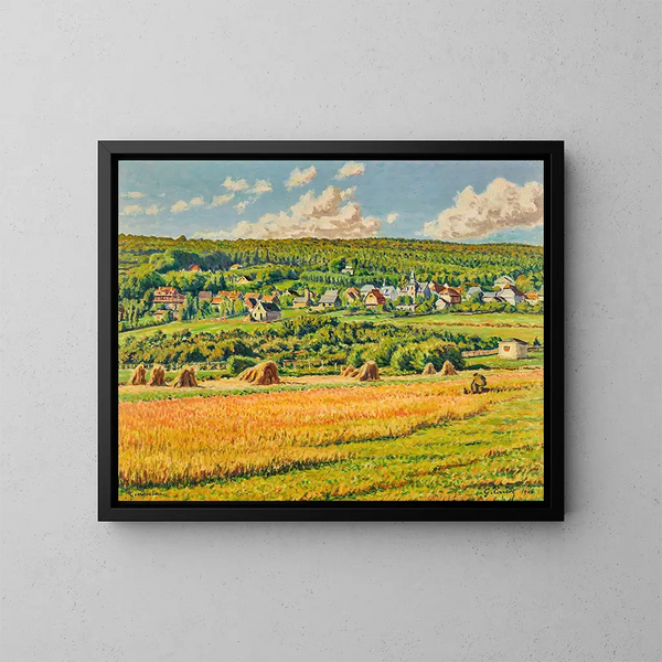 Het dorp van Georgenborn - Gustave Cariot — ingelijst kunstwerk aan de muur