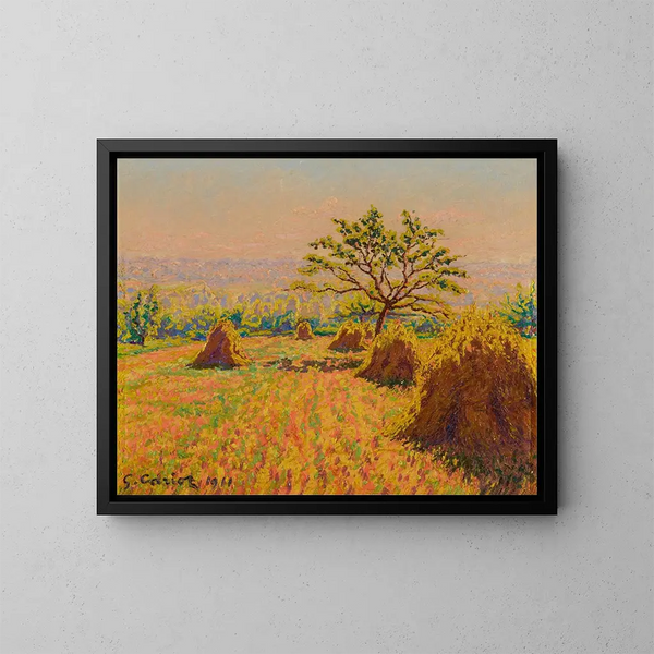 Meules - Gustave Cariot — ingelijst kunstwerk aan de muur
