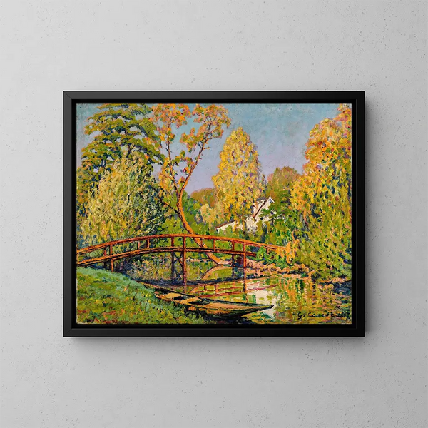 Prigny, brug over de Yerres - Gustave Cariot — ingelijst kunstwerk aan de muur