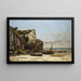 Strand in Normandië - Gustave Courbet — ingelijst kunstwerk aan de muur