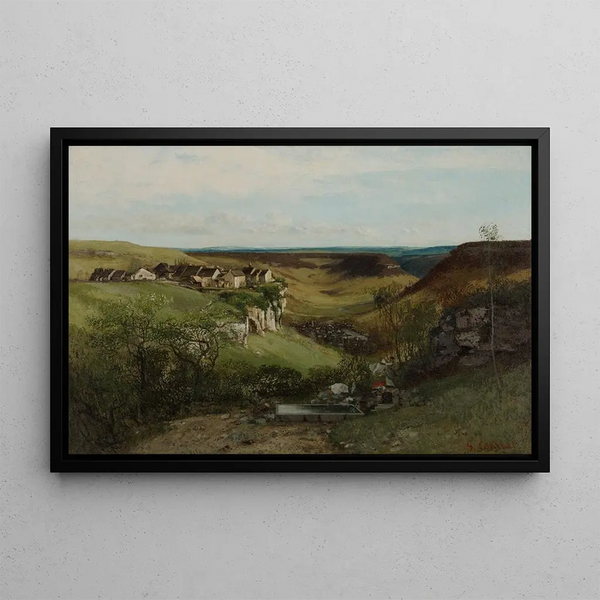 Kasteel van Ornans - Gustave Courbet — ingelijst kunstwerk aan de muur