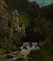 Landschap met een waterval - Gustave Courbet — weergave van het kunstwerk
