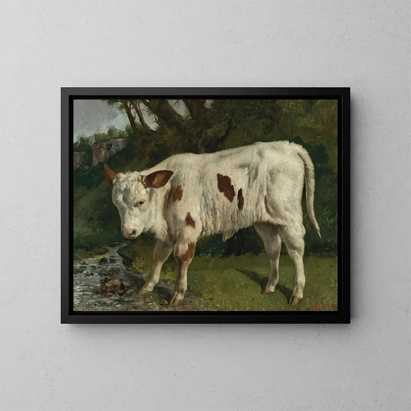 Le Veau blanc - Gustave Courbet — ingelijst kunstwerk aan de muur