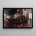 Brandweer die een brand blust - Gustave Courbet — ingelijst kunstwerk aan de muur