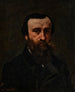 portret van M. Nicolle - Gustave Courbet — weergave van het kunstwerk