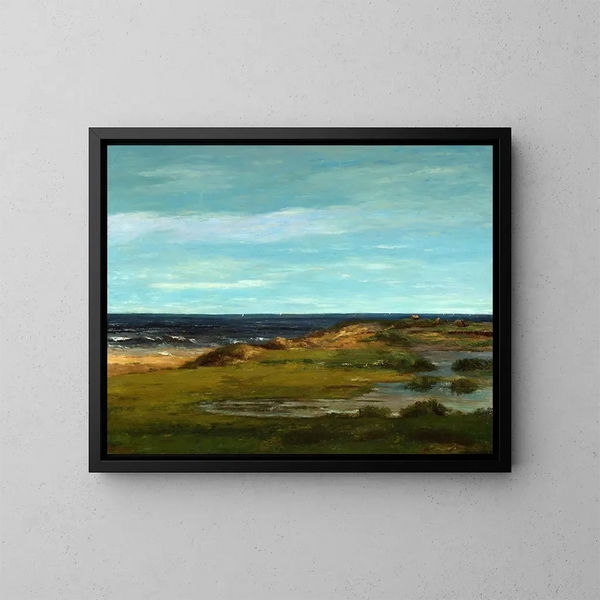 Zeilschilderij Marine - Gustave Courbet — ingelijst kunstwerk aan de muur