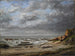 Vue van een ruwe zee bij een klif - Gustave Courbet — weergave van het kunstwerk