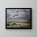 Vue van een ruwe zee bij een klif - Gustave Courbet — ingelijst kunstwerk aan de muur