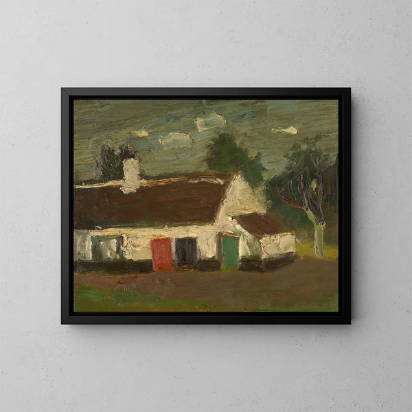 Ferme - Gustave De Smet — ingelijst kunstwerk aan de muur