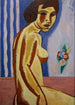 Vrouw naakt met bloemenboeket - Gustave De Smet — weergave van het kunstwerk