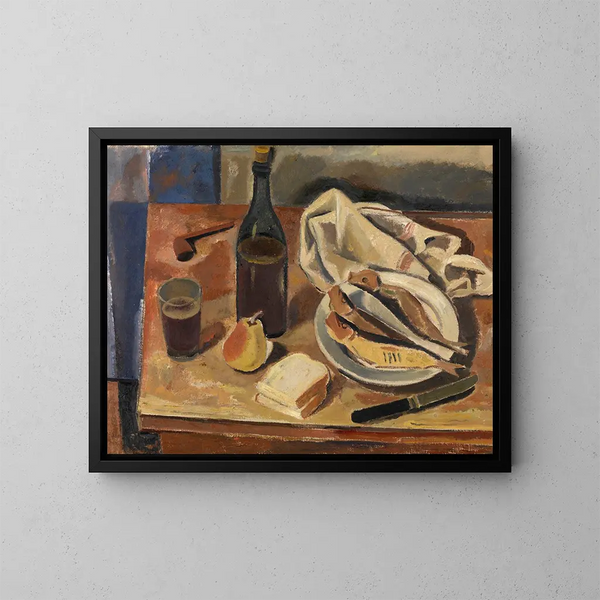 Natuurstudie met haring - Gustave De Smet — ingelijst kunstwerk aan de muur