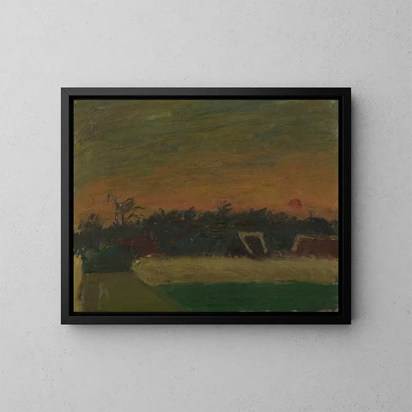 Zonsondergang - Gustave De Smet — ingelijst kunstwerk aan de muur
