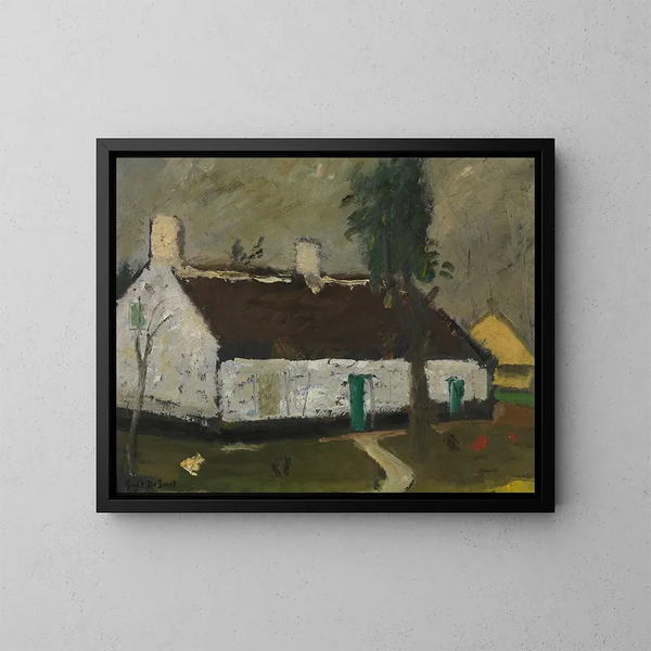 Ferme blanche - Gustave De Smet — ingelijst kunstwerk aan de muur