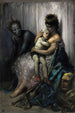 La famille du saltimbanque l'enfant blessé - Gustave Doré — weergave van het kunstwerk