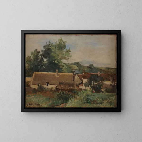 Een dorp - Gustave Henri Colin — ingelijst kunstwerk aan de muur