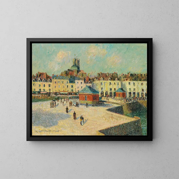 Dieppe, de kaai van de carénage - Gustave Loiseau — ingelijst kunstwerk aan de muur