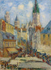 La Place de la Basse Vieille Tour et le Marché de la Place Rue de l'Épicerie - Gustave Loiseau — artwork view