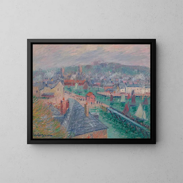 Le port de Fécamp, Normandië - Gustave Loiseau — ingelijst kunstwerk aan de muur