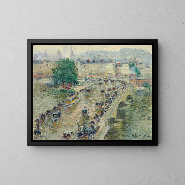 Le pont Corneille à Rouen - Gustave Loiseau — ingelijst kunstwerk aan de muur