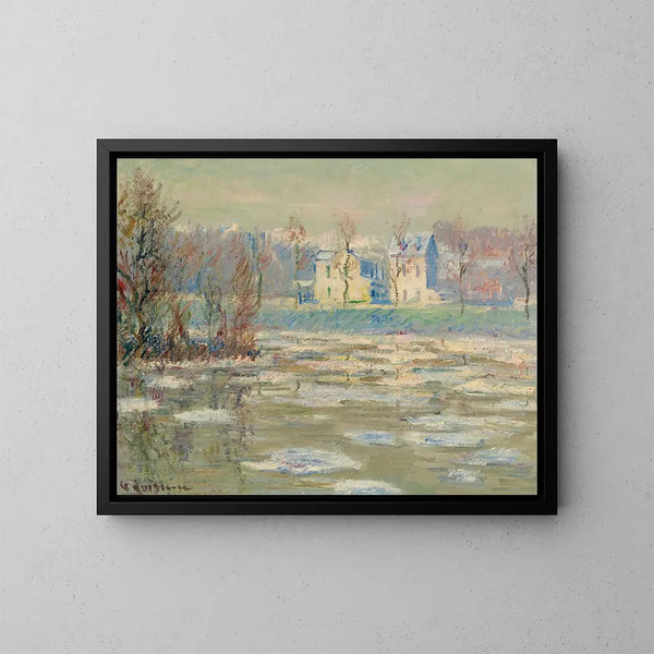 Loise in de winter - Gustave Loiseau — ingelijst kunstwerk aan de muur