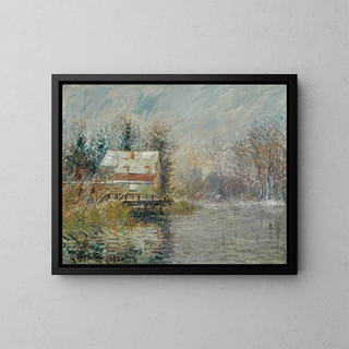 Gustave Loiseau - Maison Au Bord De Leau Effet De Neige.webp