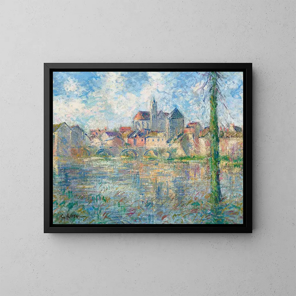 Moret-sur-Loing - Gustave Loiseau — ingelijst kunstwerk aan de muur