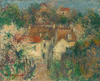 Uitzicht op een dorp - Gustave Loiseau — weergave van het kunstwerk