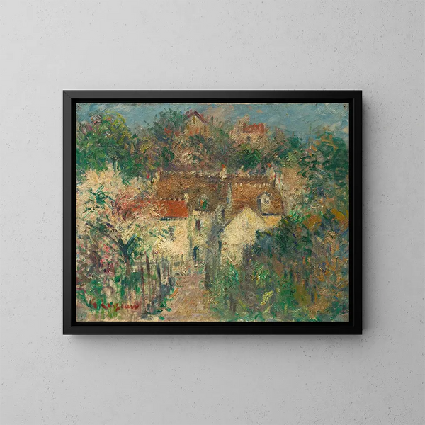 Uitzicht op een dorp - Gustave Loiseau — ingelijst kunstwerk aan de muur
