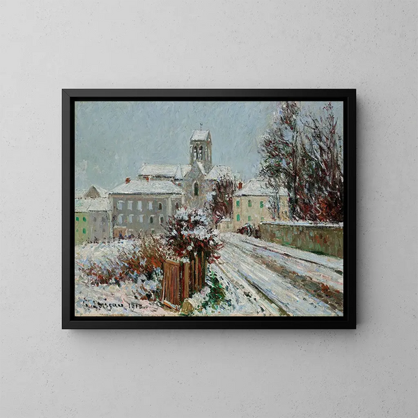 De sneeuw in Auvers-sur-Oise - Gustave Loiseau — ingelijst kunstwerk aan de muur