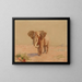 Olifant - Gustave Surand — ingelijst kunstwerk aan de muur