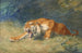 Tijger brullend - Gustave Surand — weergave van het kunstwerk