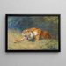 Tijger brullend - Gustave Surand — ingelijst kunstwerk aan de muur