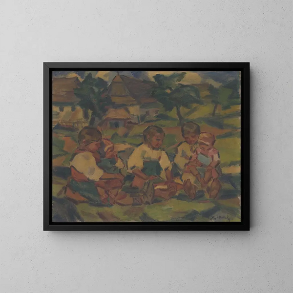 Kinderen in de zon - Gustav Mahler — ingelijst kunstwerk aan de muur