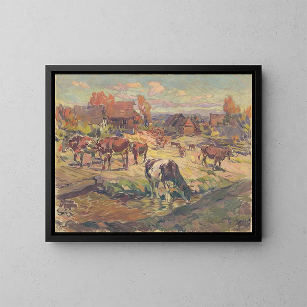 Van de weide - Gustav Mahler — ingelijst kunstwerk aan de muur