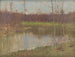 Landschap met een vijver met vissen - Gustav Mahler — weergave van het kunstwerk