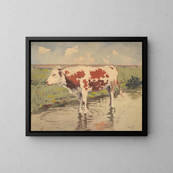 Kleine koe schilderij - Gustav Mahler — ingelijst kunstwerk aan de muur