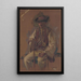 Portrait of a man standing in traditional costume - Gustav Mahler — framed artwork on a wall