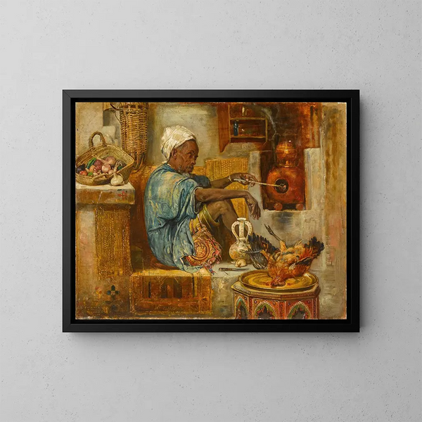 De koopman - Gyula Tornai — ingelijst kunstwerk aan de muur