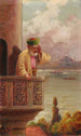 Prayer at Cihangir with Hagia Sophia in the distance - Halid Naci — artwork view