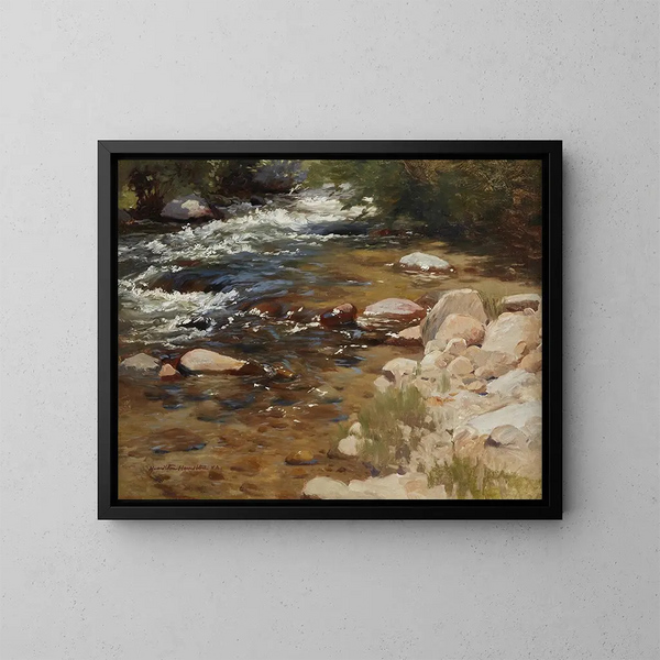 Ruisseau tumultueux - Hamilton Hamilton — ingelijst kunstwerk aan de muur