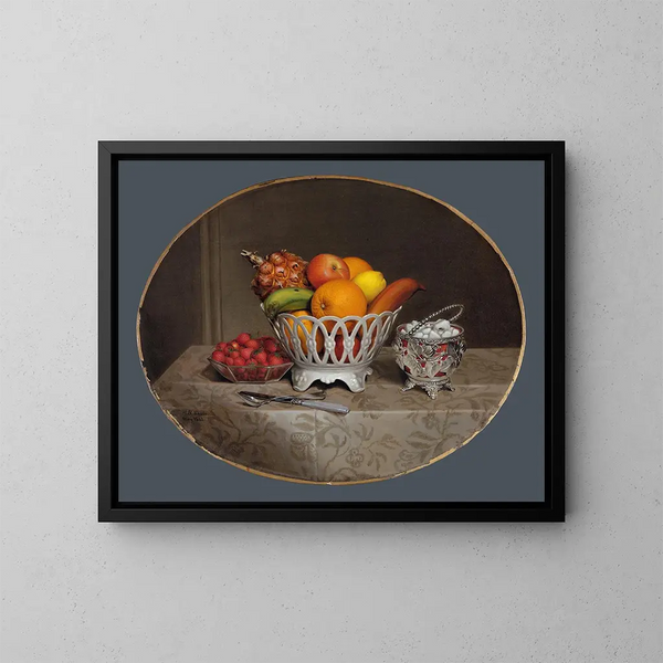 Natuurlijke stilleven met fruit - Hannah Brown Skeele — ingelijst kunstwerk aan de muur