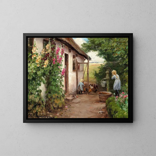 Hans Andersen Brendekilde - Udenfor bondehuset.webp