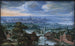 Landschapsschilderij met uitzicht op Antwerpen - Hans Bol — weergave van het kunstwerk