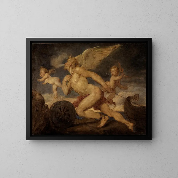 Allegorie van de kracht van de stoom - Hans Canon — ingelijst kunstwerk aan de muur