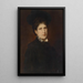 Portret van een vrouw met hoed - Hans Canon — ingelijst kunstwerk aan de muur